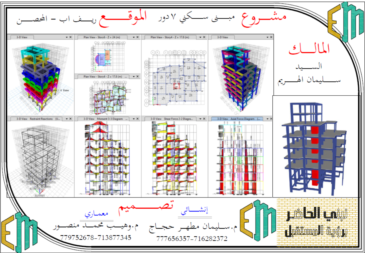 مشروع مبنى سكني 7 دور مكتب اعمار الهندسي